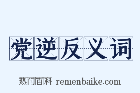 党逆反义词是什么意思的图片
